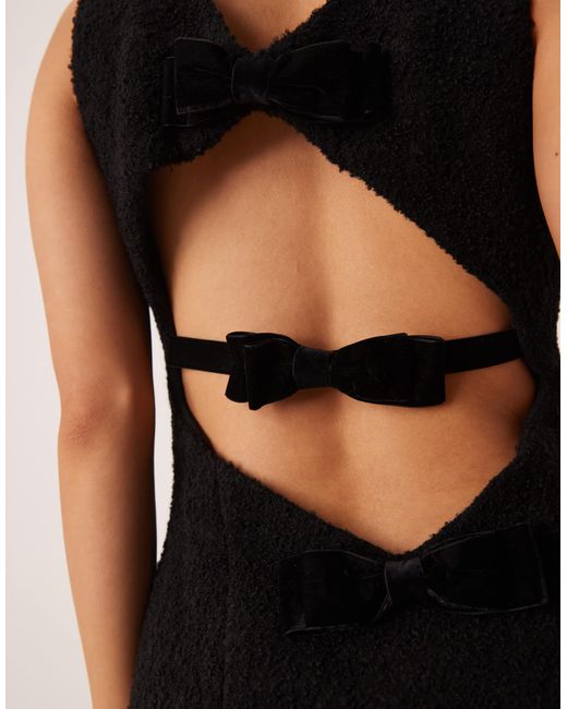 For Love & Lemons Black – bouclé-minikleid