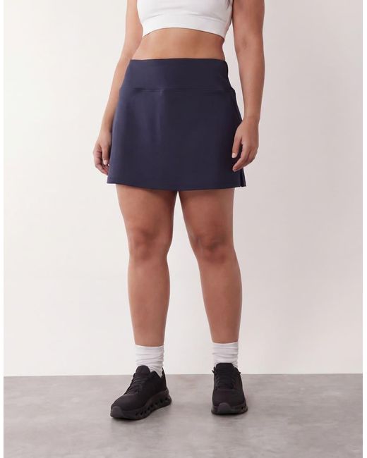 4505 Blue Curve Active Tennis Skirt With Under Shorts And Phone Pocket