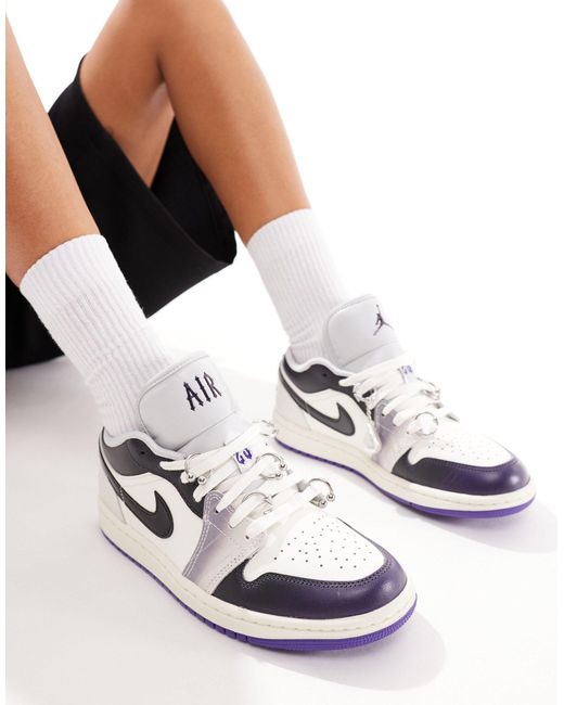 Air 1 - sneakers basse bianche e grigie di Nike in White