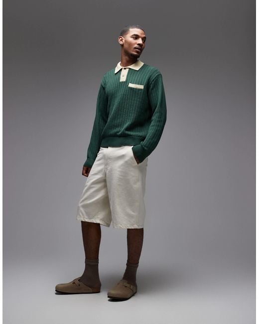 Obey – jasper – strickpullover in Green für Herren