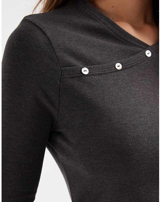 Mango Black Teen Knit Maxi Dress With Wrap Detail