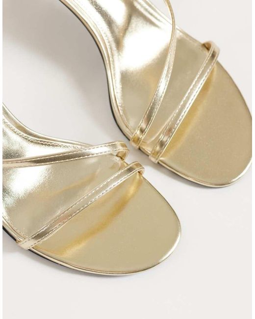 Mango White Strappy Heeled Sandal