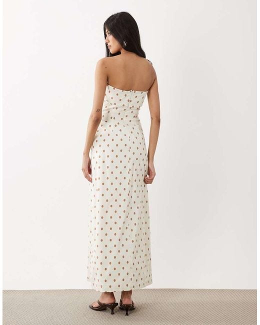 WeWoreWhat White Strapless Foldover Midaxi Dress