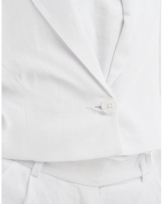 Mix and match - blazer corto di Abercrombie & Fitch in White