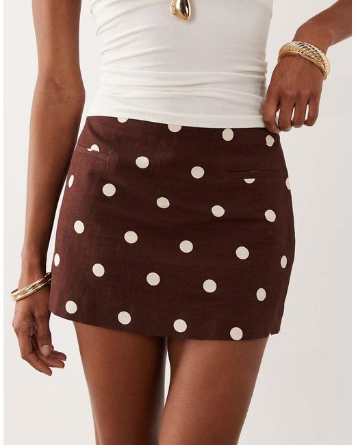 ASOS Multicolor Linen Blend Mini Skirt