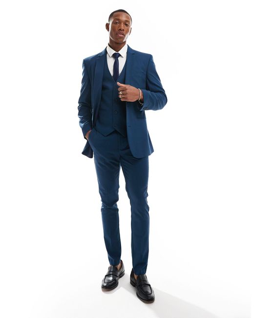 ASOS Blue Skinny Suit Jacket for men