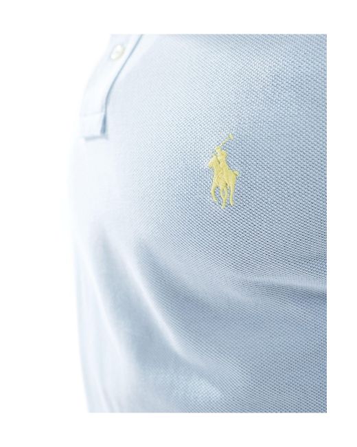 Polo Ralph Lauren – schmal geschnittenes polohemd aus pikee in Blue für Herren