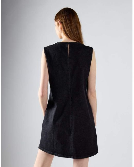 Glamorous Black Sleeveless Denim Mini Dress