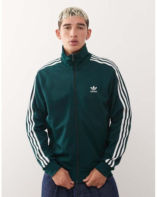 Adidas Originals Green Classic Track Top for men