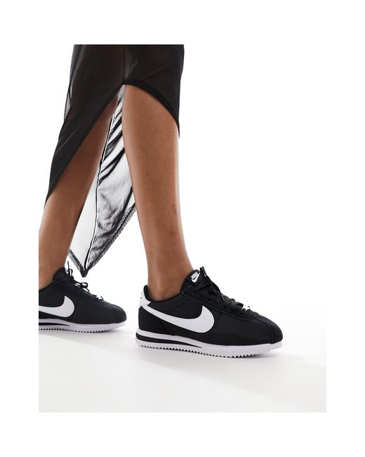Cortez - baskets unisexes en nylon - et blanc Nike en coloris Black