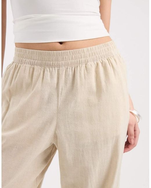 JJXX Natural Linen Blend Pants