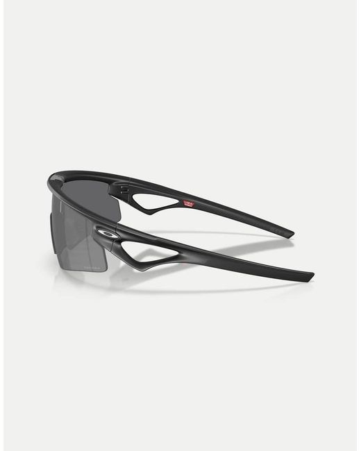 Oakley Gray Sphaera Strike Rectangle Sunglasses With Mirrored Lens