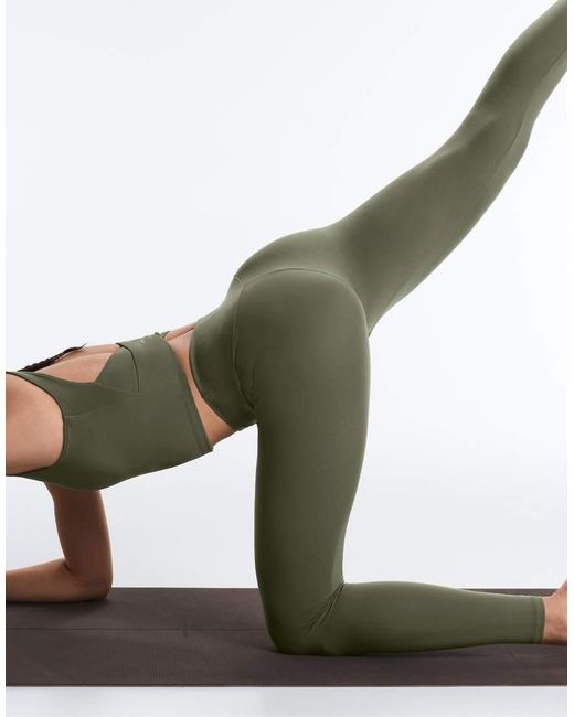 Oysho Green Comfortlux High-rise Ankle-length leggings