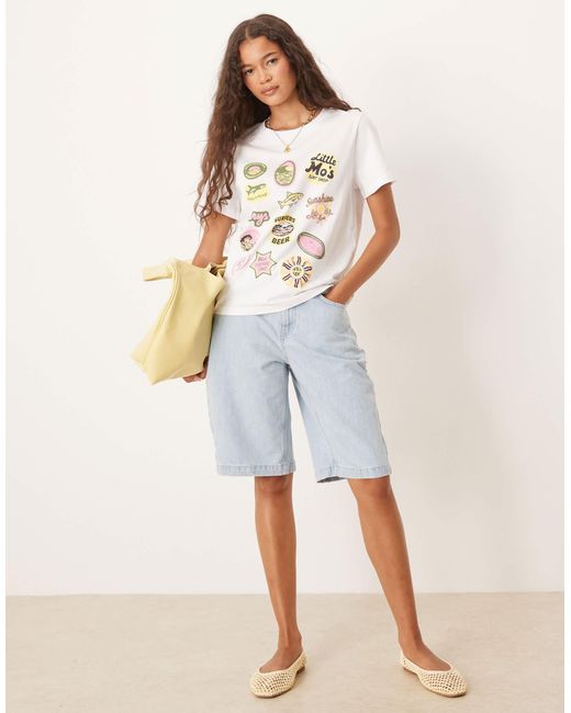 ASOS White – knapp geschnittenes t-shirt