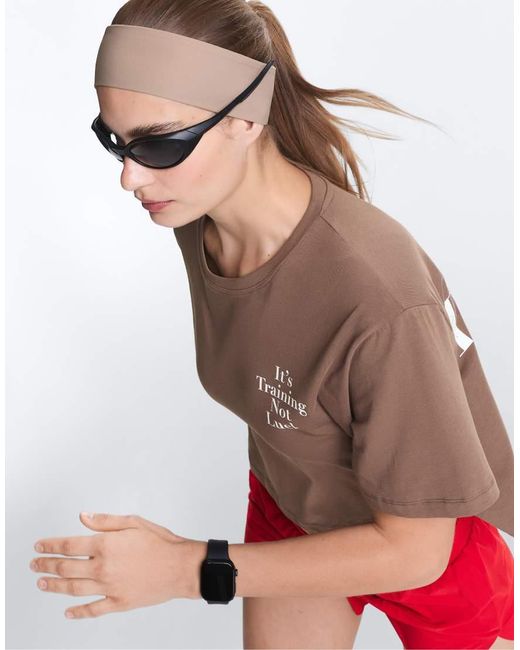 Oysho Brown 6Cm Sports Headband