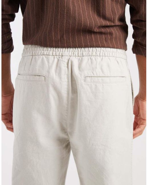 Gap Natural Pull On Linen Mix Trousers for men