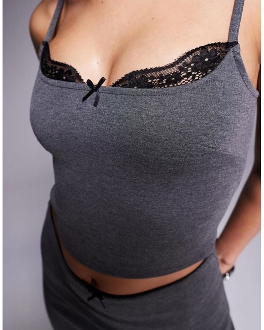 ASOS Gray Ace Bust Cami Top