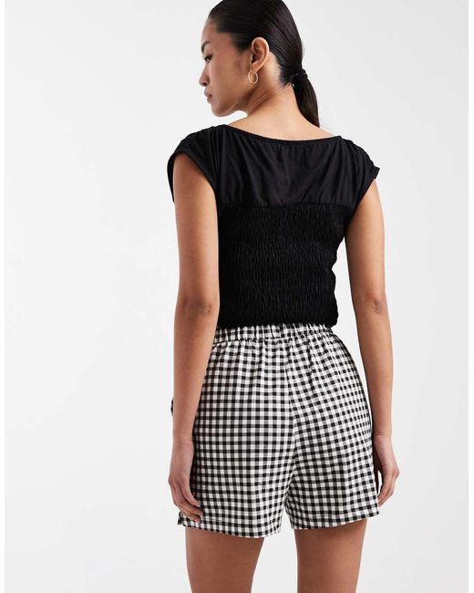 Threadbare Black Jersey Pull On Shorts With Drawstring