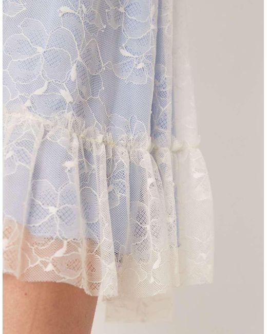 Free People Blue Heartbreaker Mini Slip Dress