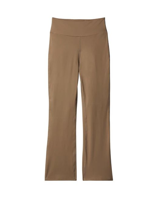 Calvin Klein Brown Quick-Dry High-Rise Flared Gym Leggings