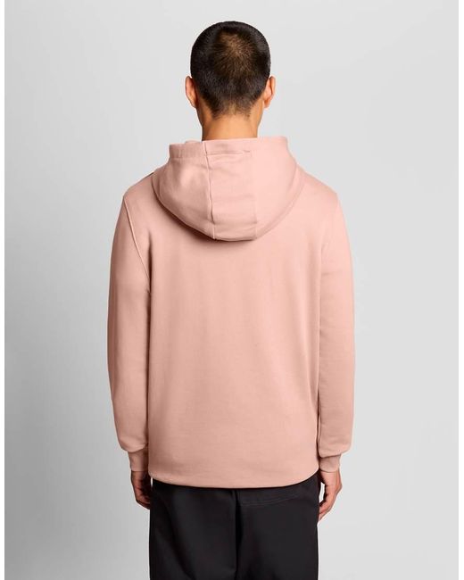 Lyle & Scott Pink Mid Layers Pullover Hoodie for men