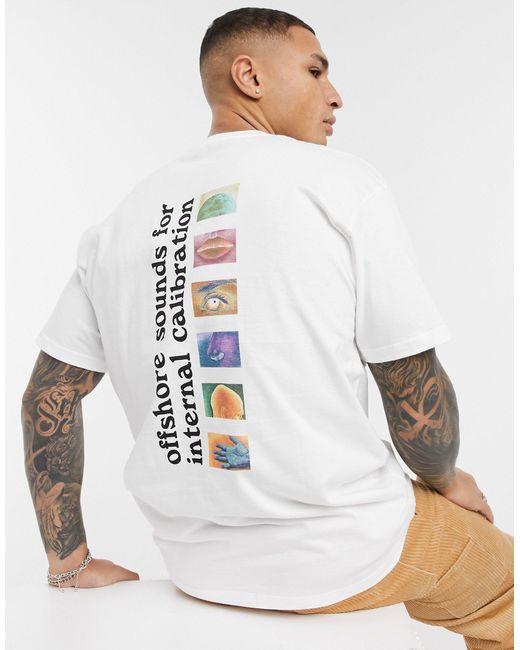 Carhartt WIP White Calibrate Back Print T-shirt for men