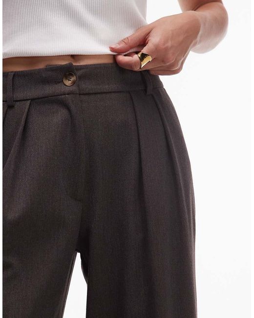ASOS White Tailored High Waist Pleat Front Trouser