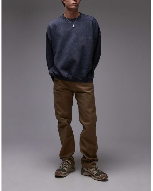 Levi's Blue Workwear Capsule 505 Utility Straight Canvas Trousers for men