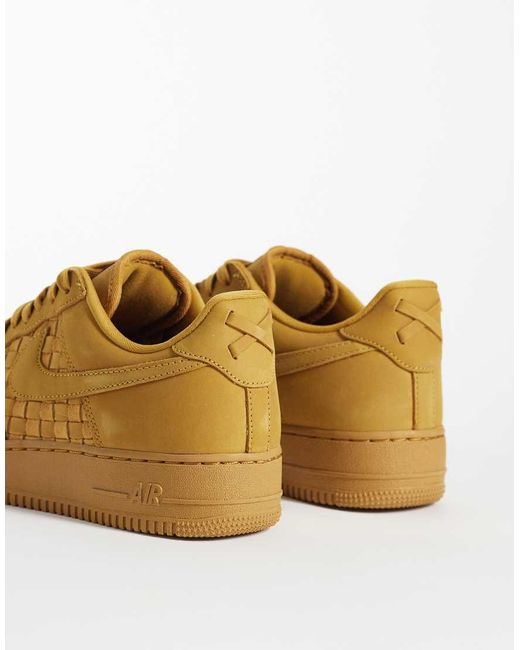 Nike Brown Air Force 1 Low Retro Woven Suede Trainers for men