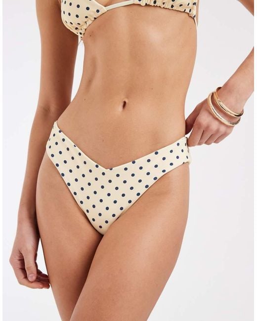 Hollister Natural V Front Reversible Bikini Bottom Co-Ord