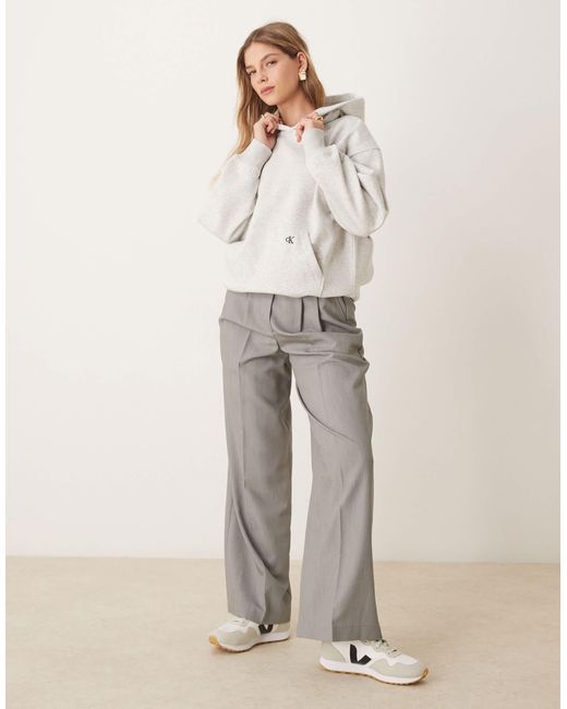 Calvin Klein Natural – lässig geschnittener kapuzenpullover