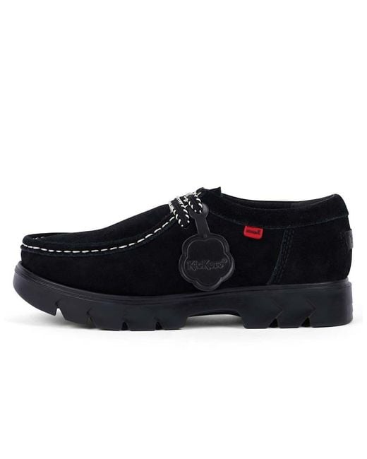 Kickers Black Shoe Lennon Wall Suede Shoe