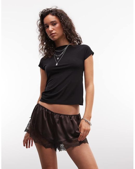 Collusion Black Twist Back Top