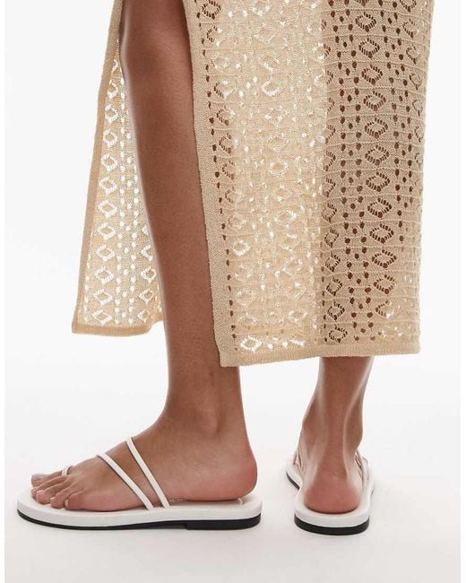 TOPSHOP White Jasper Minimal Sandal