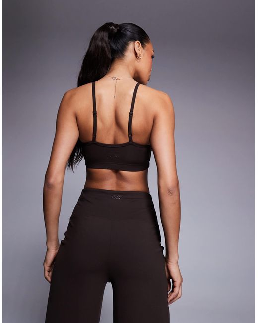 4505 Black Icon Light Support Sports Bra With Adjustable Straps