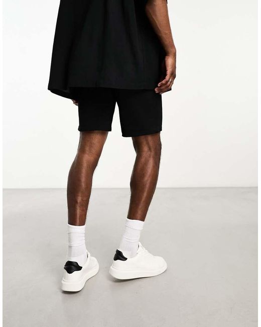 Only & Sons Black Smart Jersey Short for men