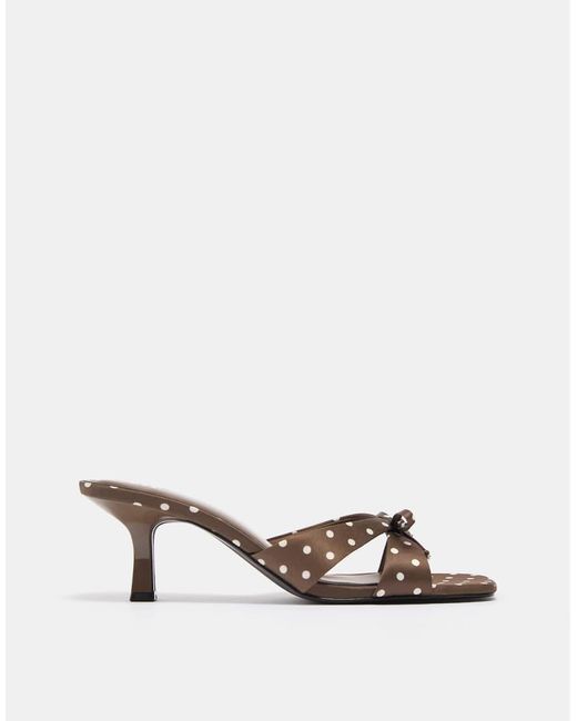 Pull&Bear Natural Heeled Sandals