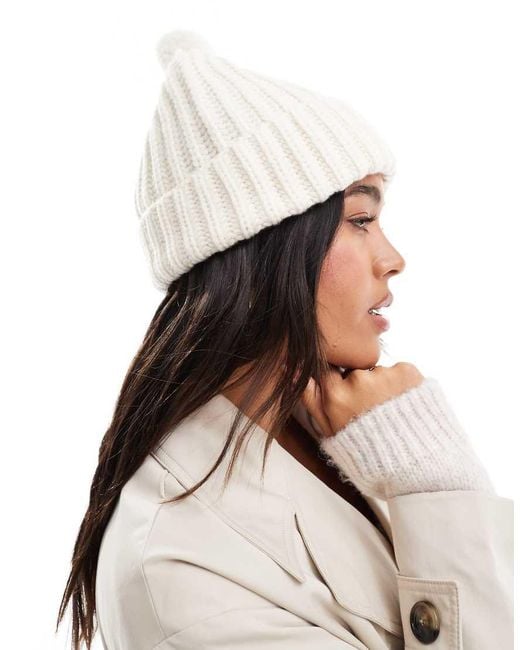 Polo Ralph Lauren Brown Knit Bobble Hat With Bear Logo