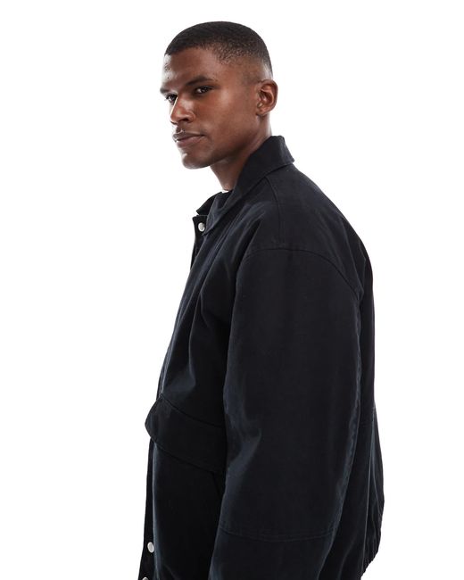 Bomber - délavé ASOS pour homme en coloris Blue