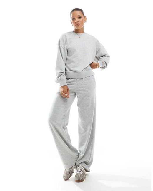 JJXX Gray Boxy Sweat Co-ord