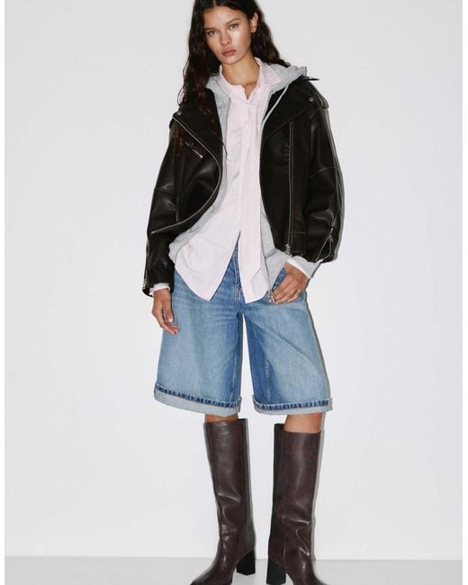 Pull&Bear Blue – stiefel