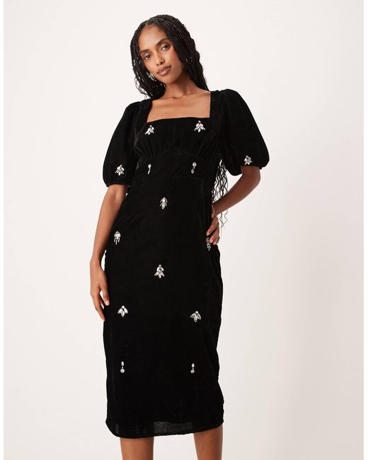 black velvet square neck dress Zapakasa Women Black Velvet Midi Cocktail Dress with Sleeves Sheath Square  Neck Little Black Dress with Ruffles