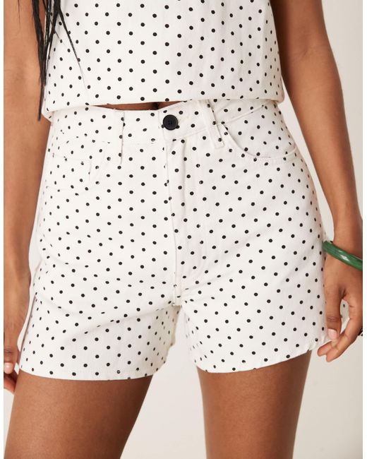 ASOS Natural Denim Longer A Line Short