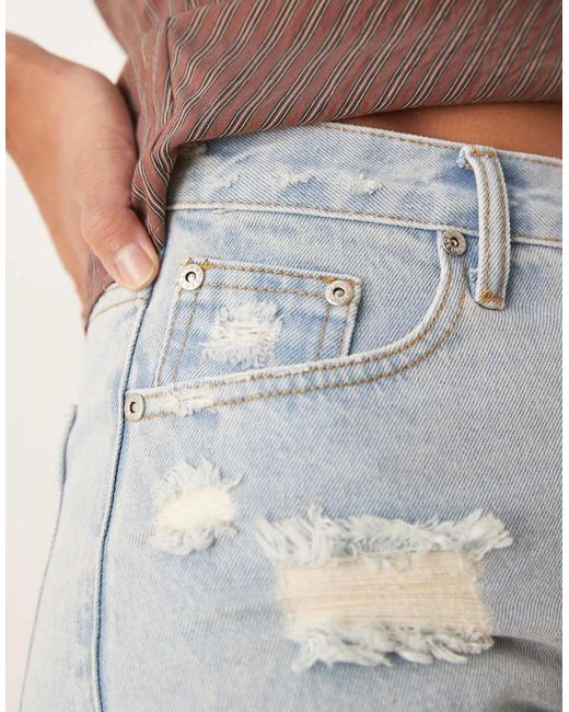 Glamorous Blue Distressed Denim Shorts