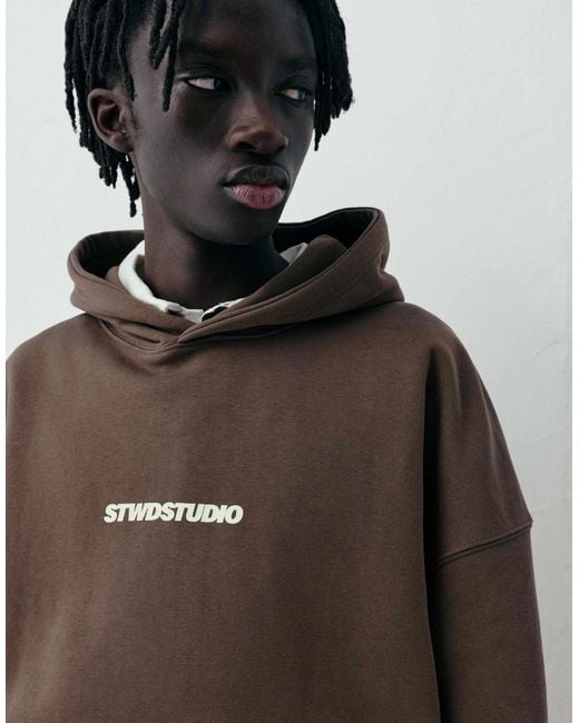 Pull&Bear – kapuzenpullover in Black für Herren