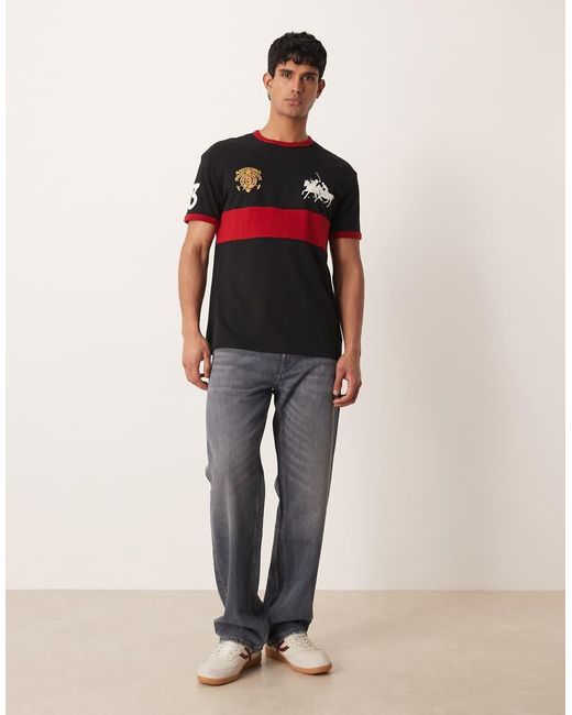 Polo Ralph Lauren Red Player Chest Stripe Heavyweight T-shirt for men