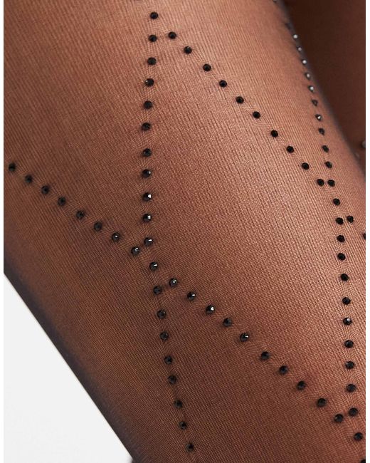 ONLY Black Rhinestone Diamond Tights