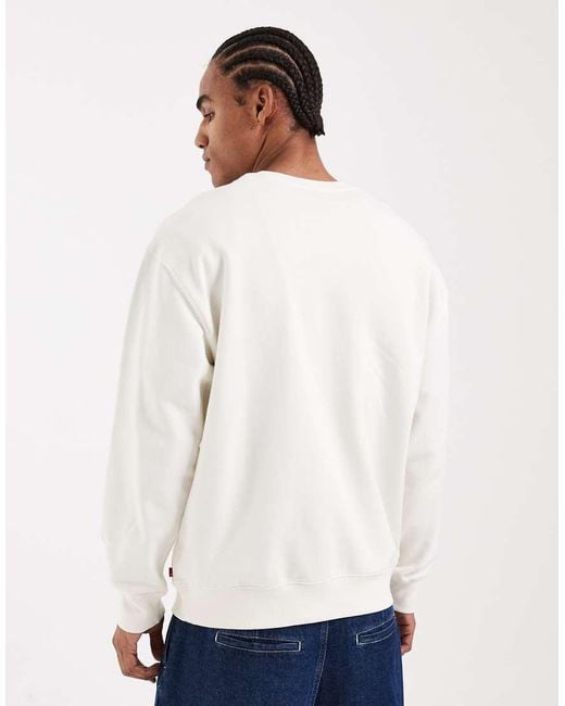 Levi's White Logo Graphic Relaxed Sweatshirt for men