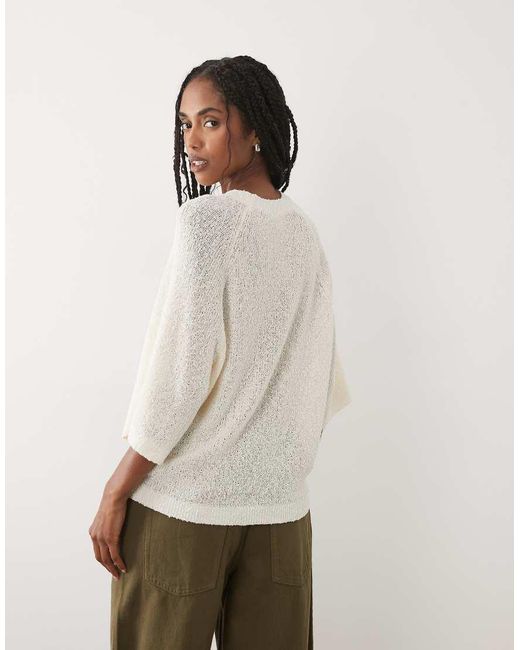 ASOS Brown Crew Neck Slouchy Drop Sleeve T-shirt