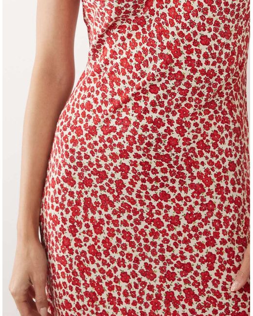 Mango Pink Strappy Cami Midi Dress